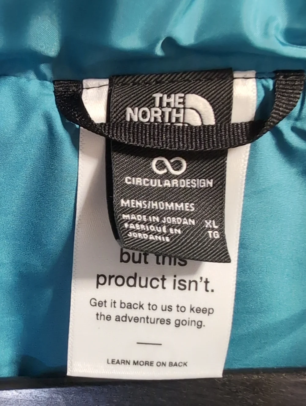 The North Face TNF Thermal Insulation Jacket Digital Steel Blue Sz XL Thermoball